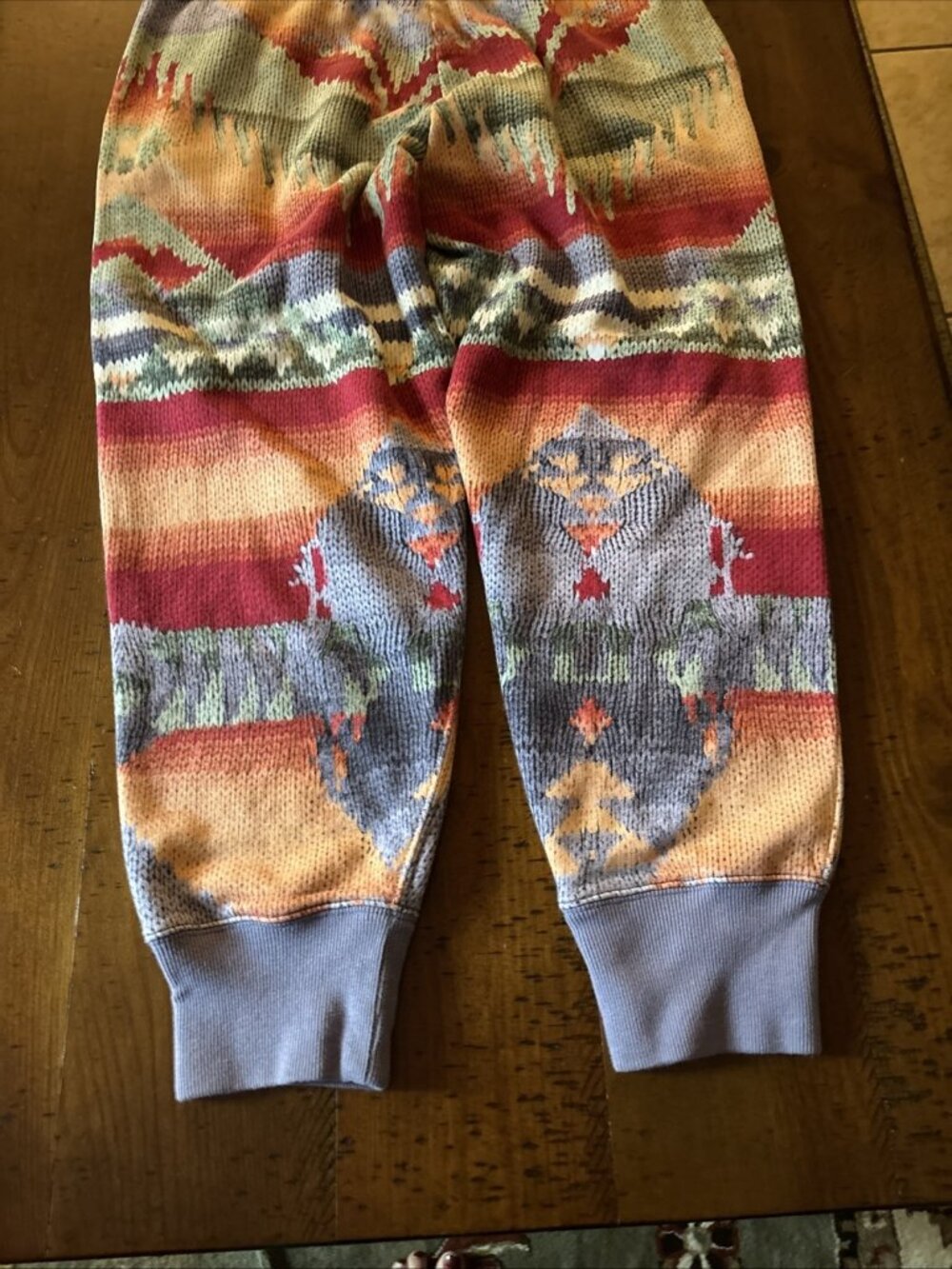 Women's Polo Ralph Lauren Southwestern Fleece Joggers  Sweatpants Medium - Picture 9 of 9